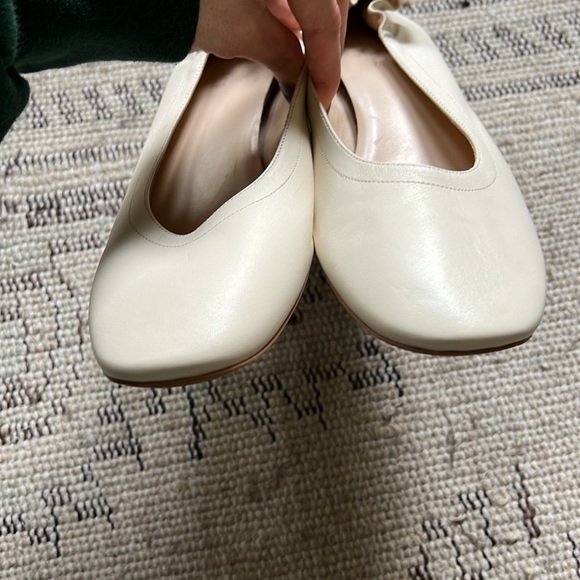 Everlane Day Heels, leather, white, size 10 - Picture 9 of 12